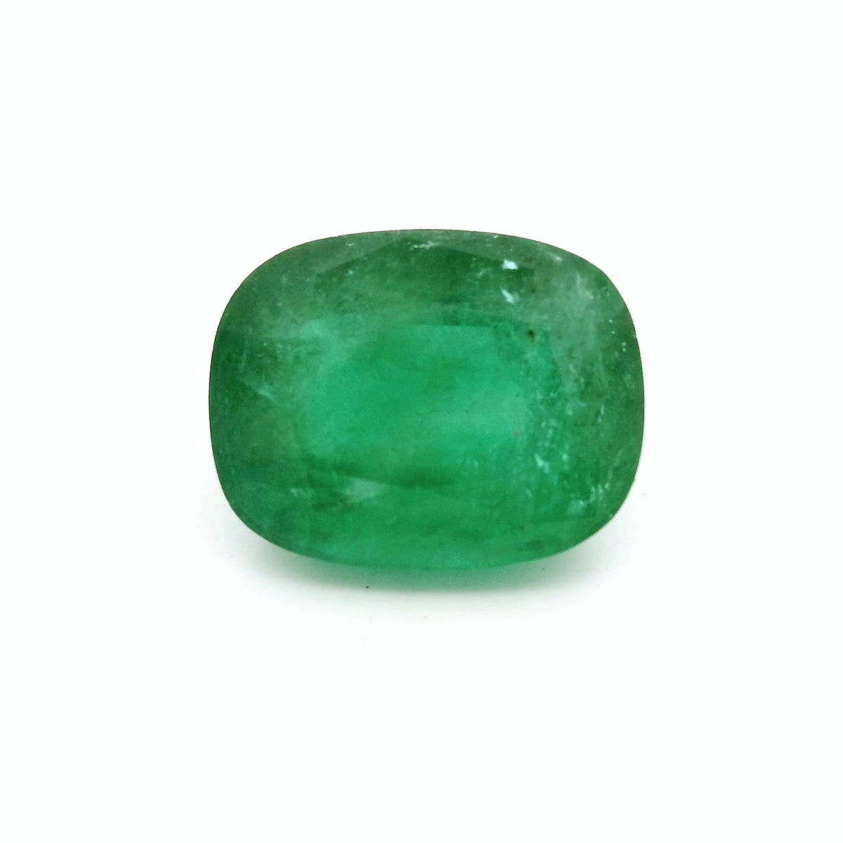 6.59ct Cushion Natural Emerald (Colour Green, Clarity Moderately Included, Cut Faceted)