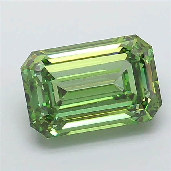 7.05ct Emerald Lab Grown Diamond (Colour Fancy Vivid Green, Clarity VVS1, IGI Certified)