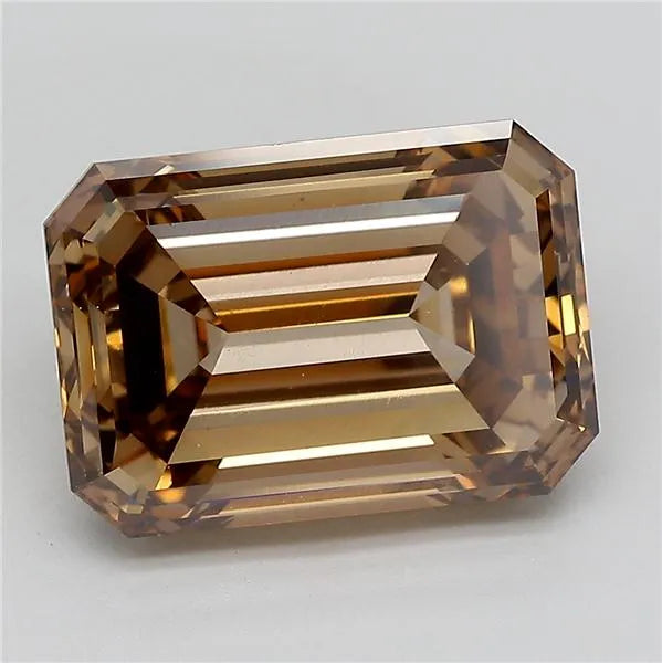8.46ct Emerald Lab Grown Diamond (Colour Fancy Light Brown, Clarity VVS2, IGI Certified)