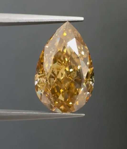 9.30ct Pear Natural Diamond (Colour Fancy Deep, Clarity VS1, GIA Certified)