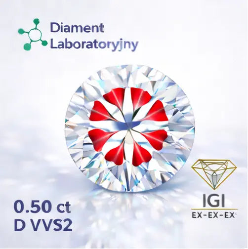 brylant laboratoryjny 0,5 karata hearts and arrows