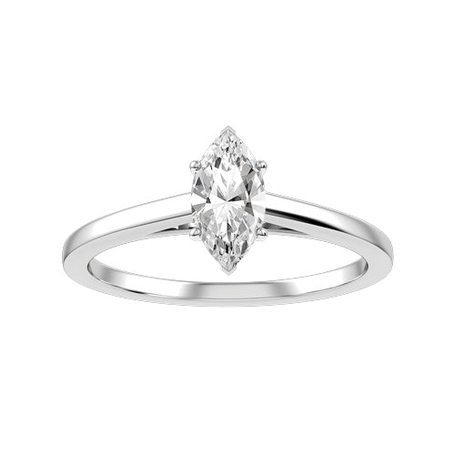 Marquise Lab-grown Diamond Bridal Ring — down