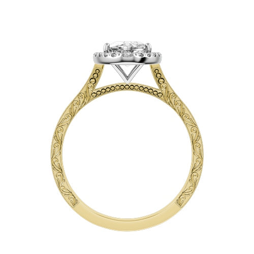 Marquise Natural Diamond Bridal Ring — front