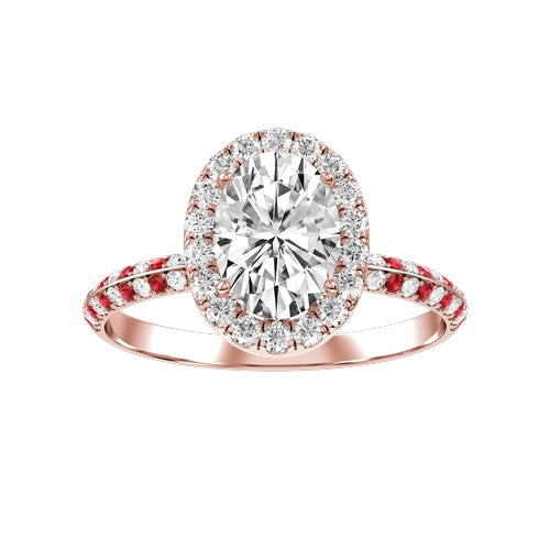 Oval Lab-grown Diamond Bridal Ring — down