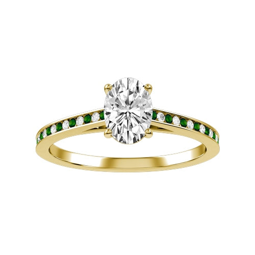 Oval Lab-grown Diamond Bridal Ring — down