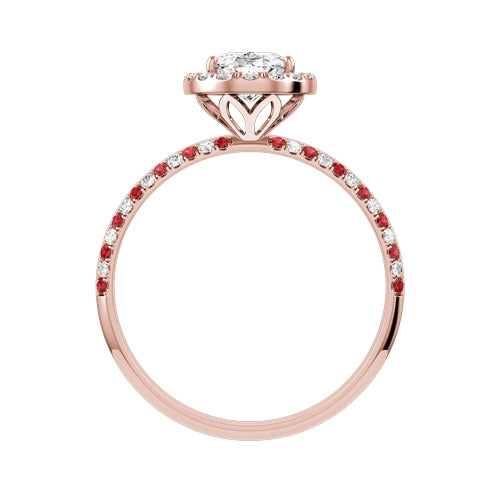 Oval Lab-grown Diamond Bridal Ring — front