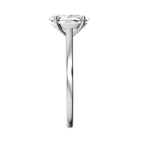 Oval Lab-grown Diamond Bridal Ring — side