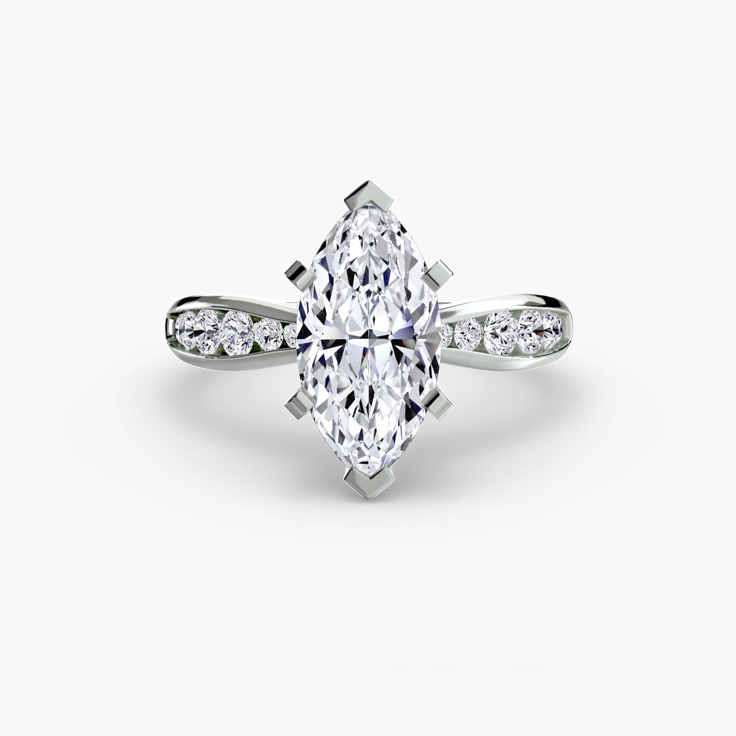 Pierścionek zaręczynowy Solitaire with Pavé 3 - oprawa