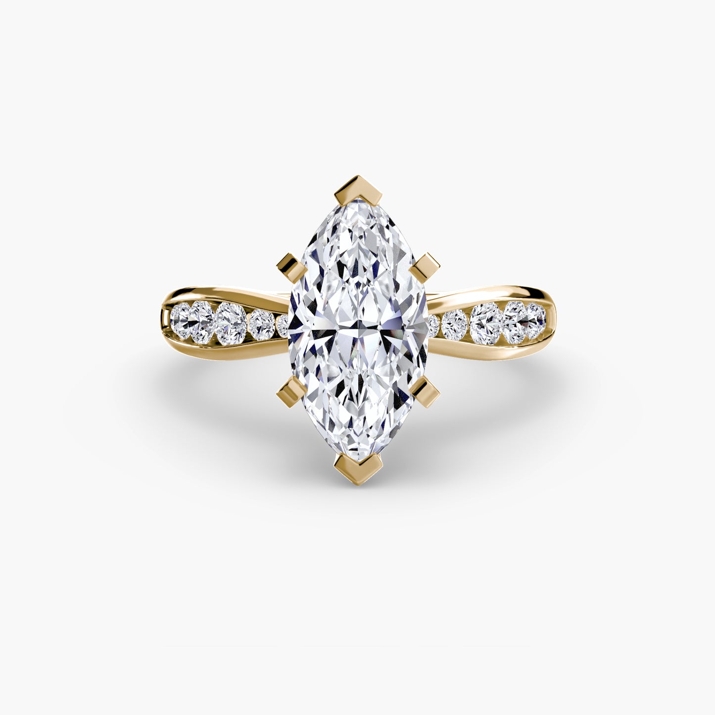 Pierścionek zaręczynowy Solitaire with Pavé 3 - oprawa