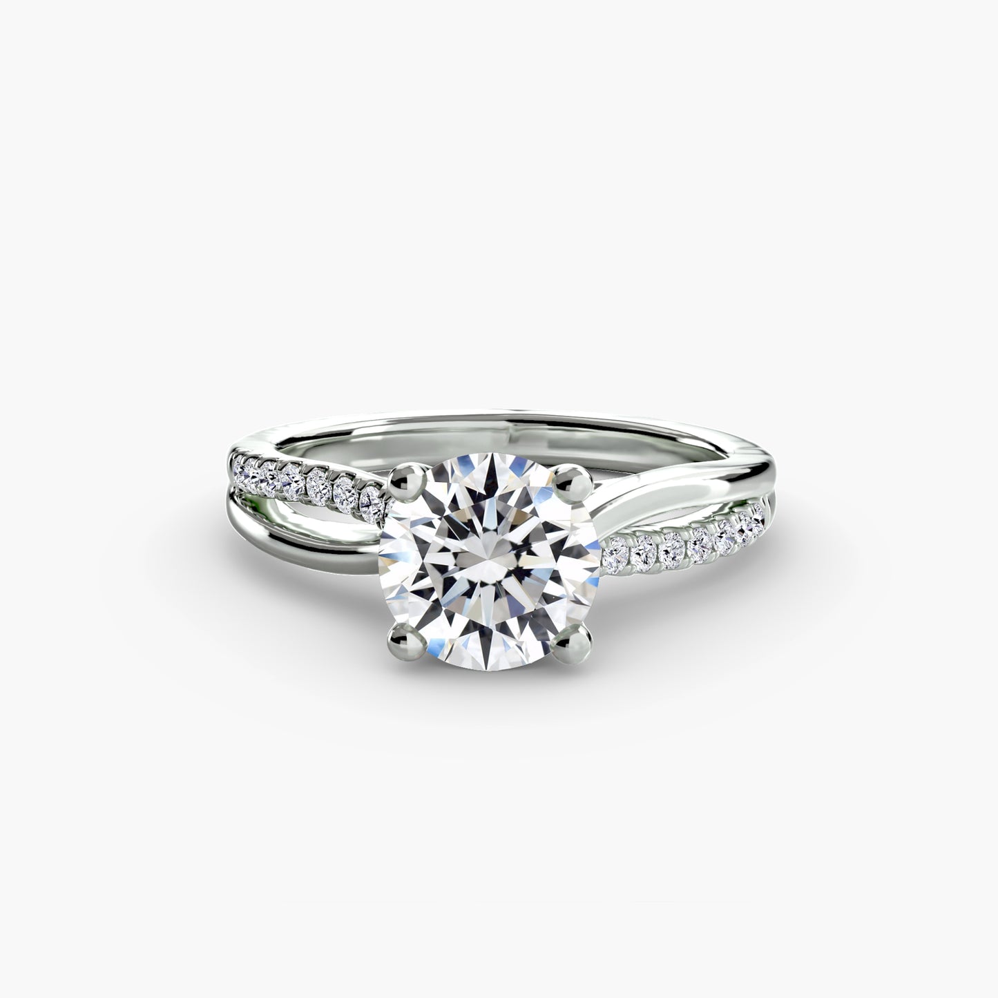 Pierścionek zaręczynowy The Split Shank Pavé Solitaire - oprawa