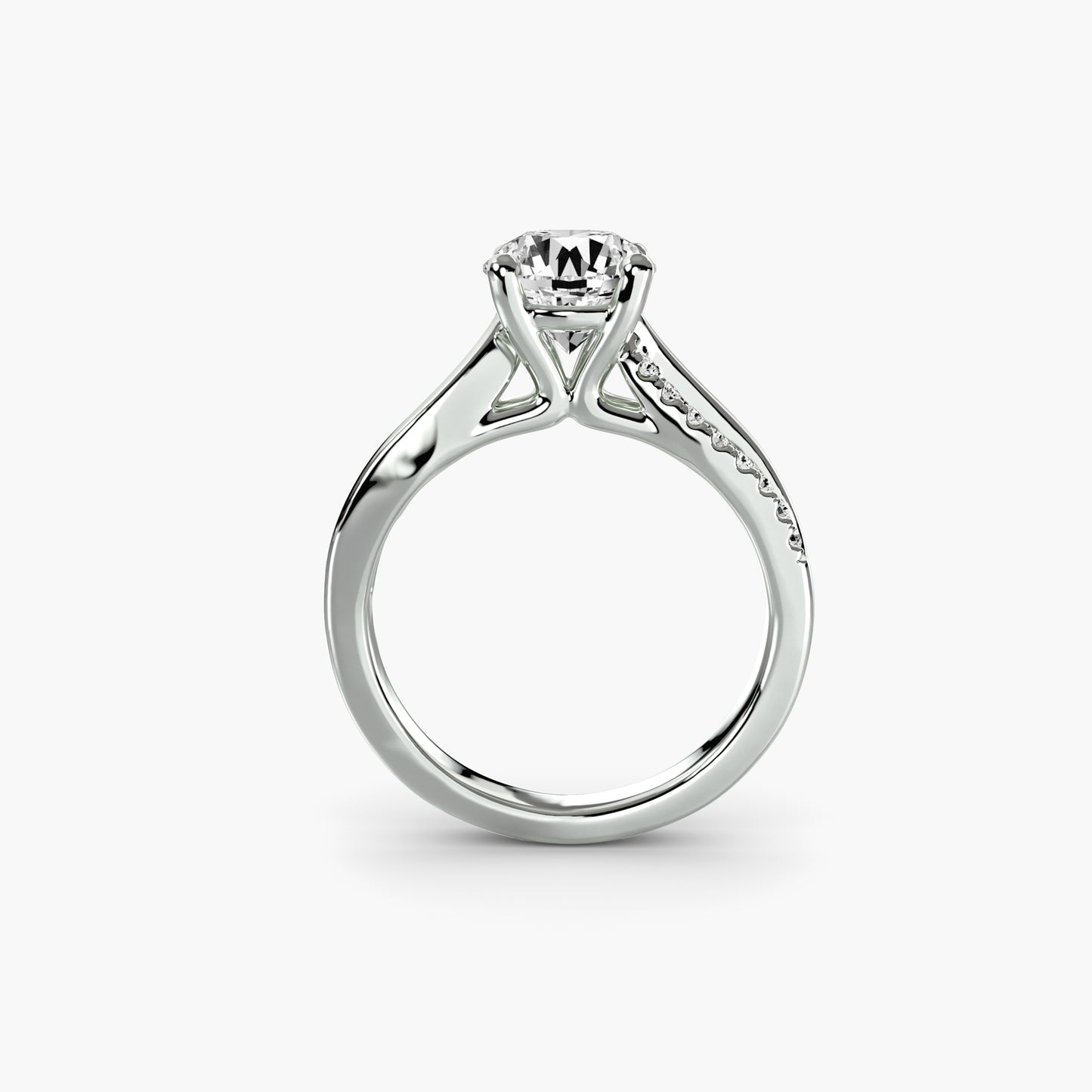 Pierścionek zaręczynowy The Split Shank Pavé Solitaire - oprawa