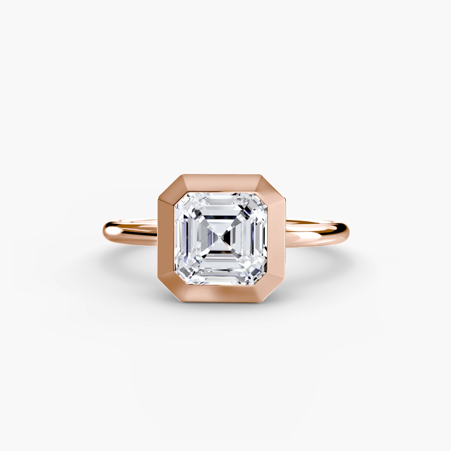 The Bezel Set Solitaire Engagement Ring - setting