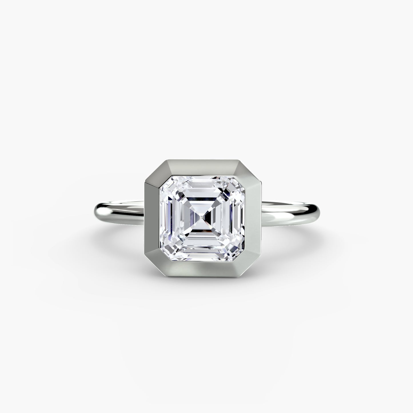 The Bezel Set Solitaire Engagement Ring - setting