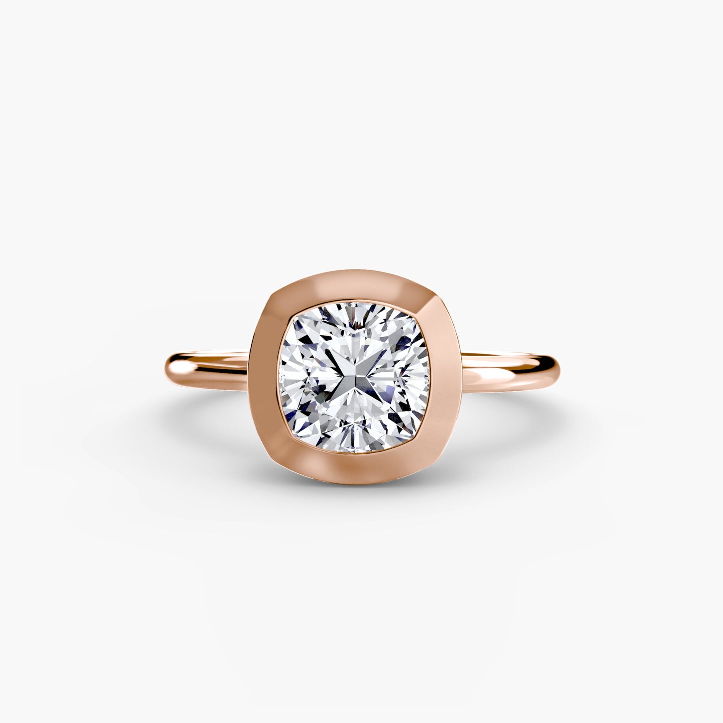 The Bezel Set Solitaire Engagement Ring - setting