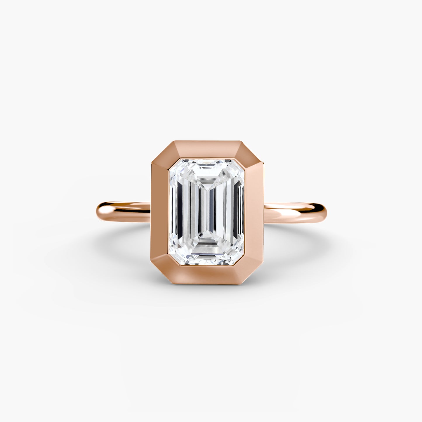 The Bezel Set Solitaire Engagement Ring - setting