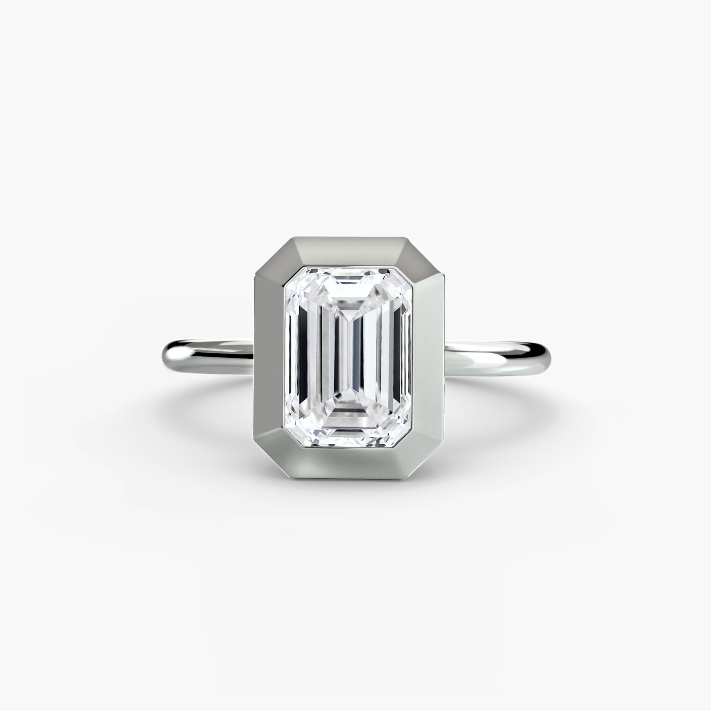 The Bezel Set Solitaire Engagement Ring - setting