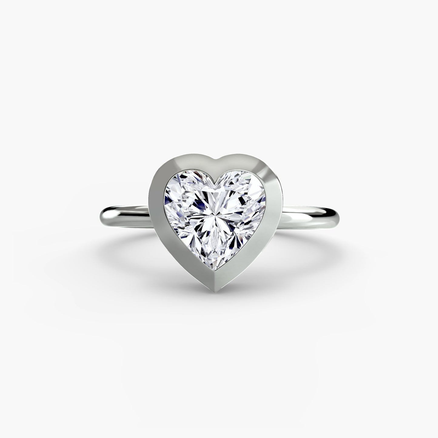 The Bezel Set Solitaire Engagement Ring - setting