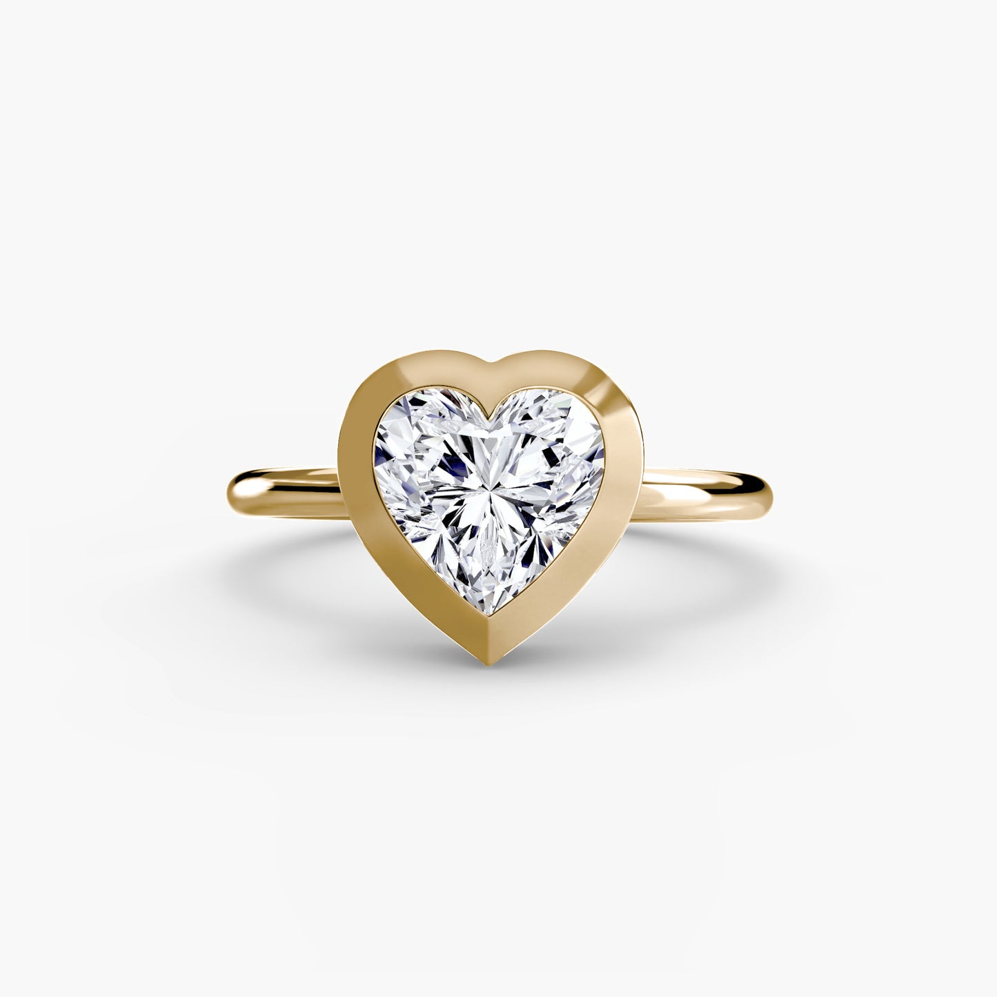 The Bezel Set Solitaire Engagement Ring - setting