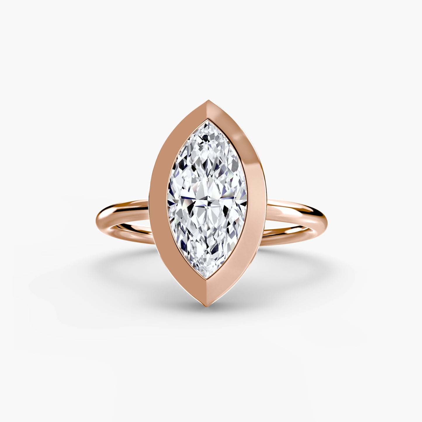 The Bezel Set Solitaire Engagement Ring - setting