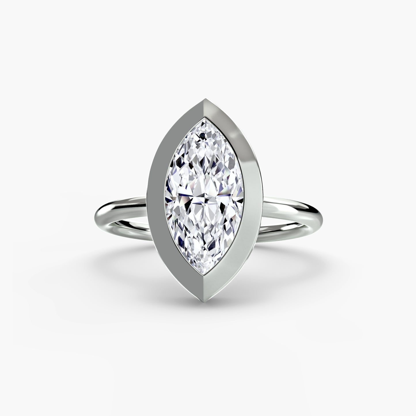 The Bezel Set Solitaire Engagement Ring - setting
