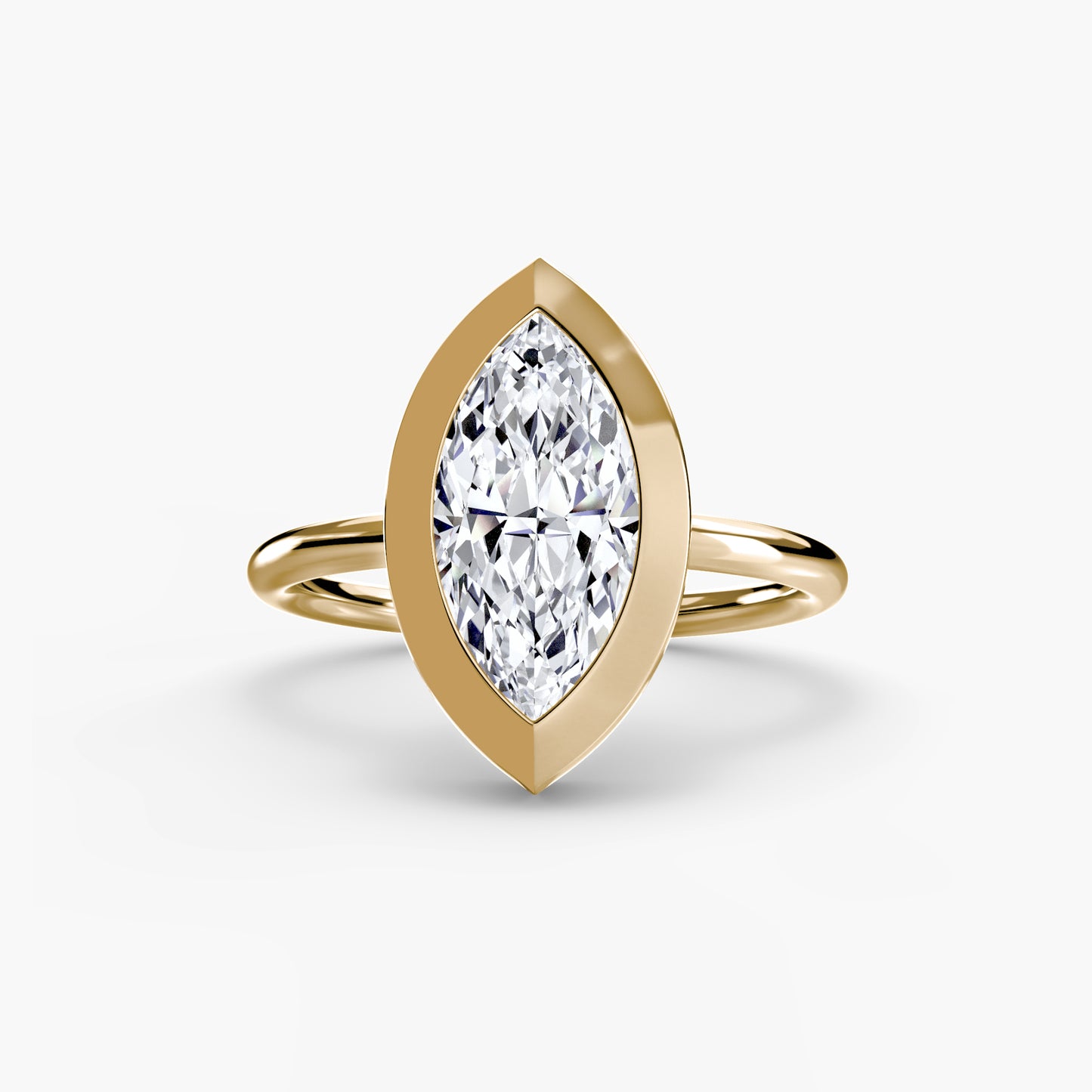 The Bezel Set Solitaire Engagement Ring - setting