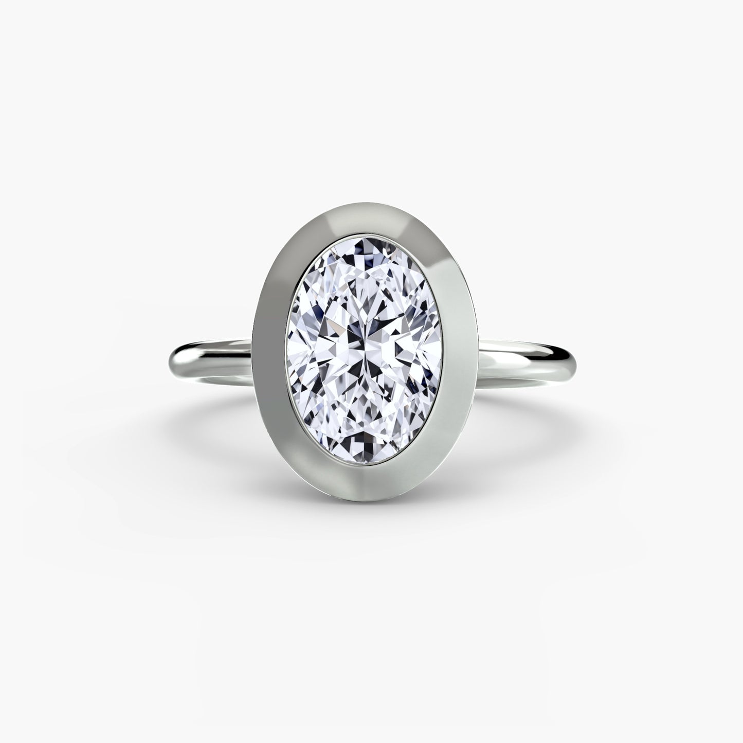 The Bezel Set Solitaire Engagement Ring - setting