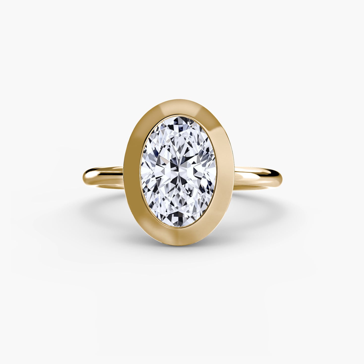 The Bezel Set Solitaire Engagement Ring - setting