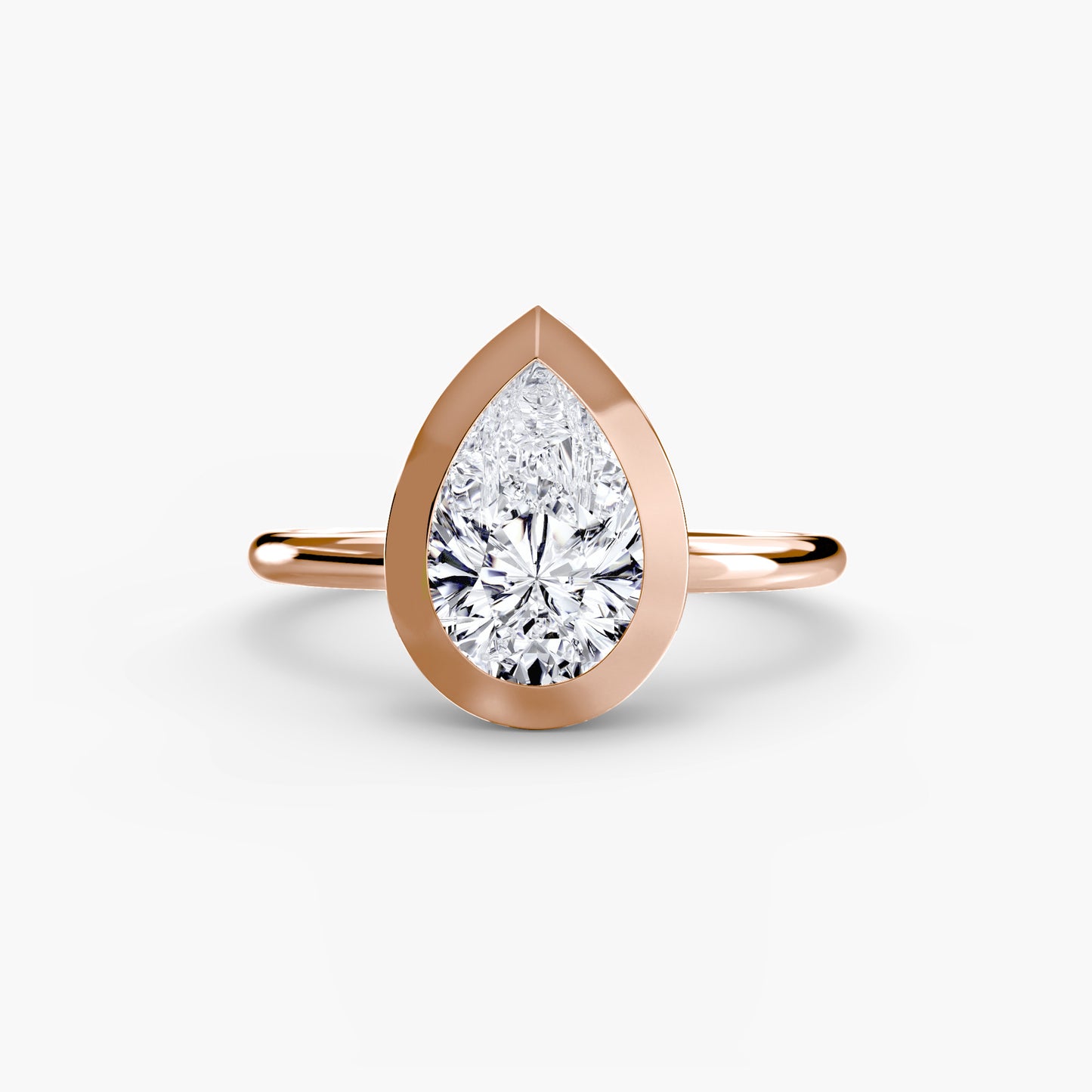 The Bezel Set Solitaire Engagement Ring - setting