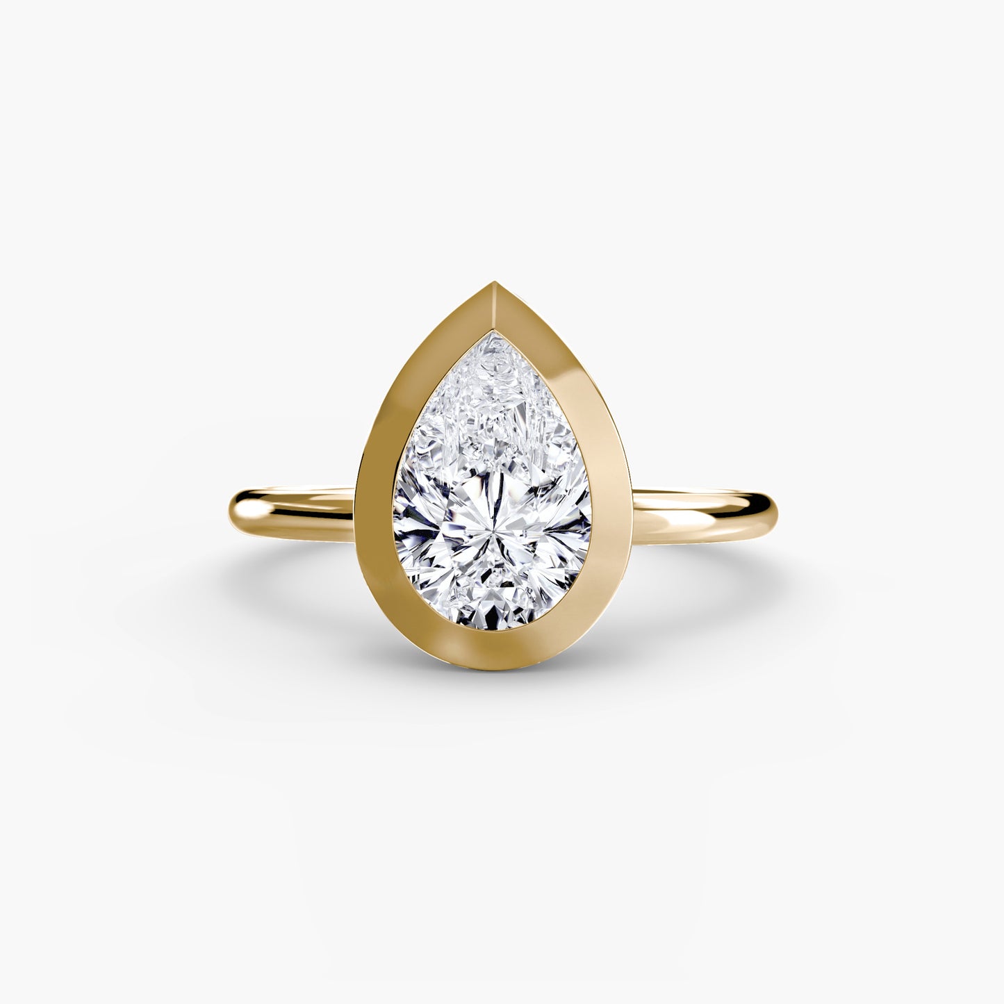 The Bezel Set Solitaire Engagement Ring - setting