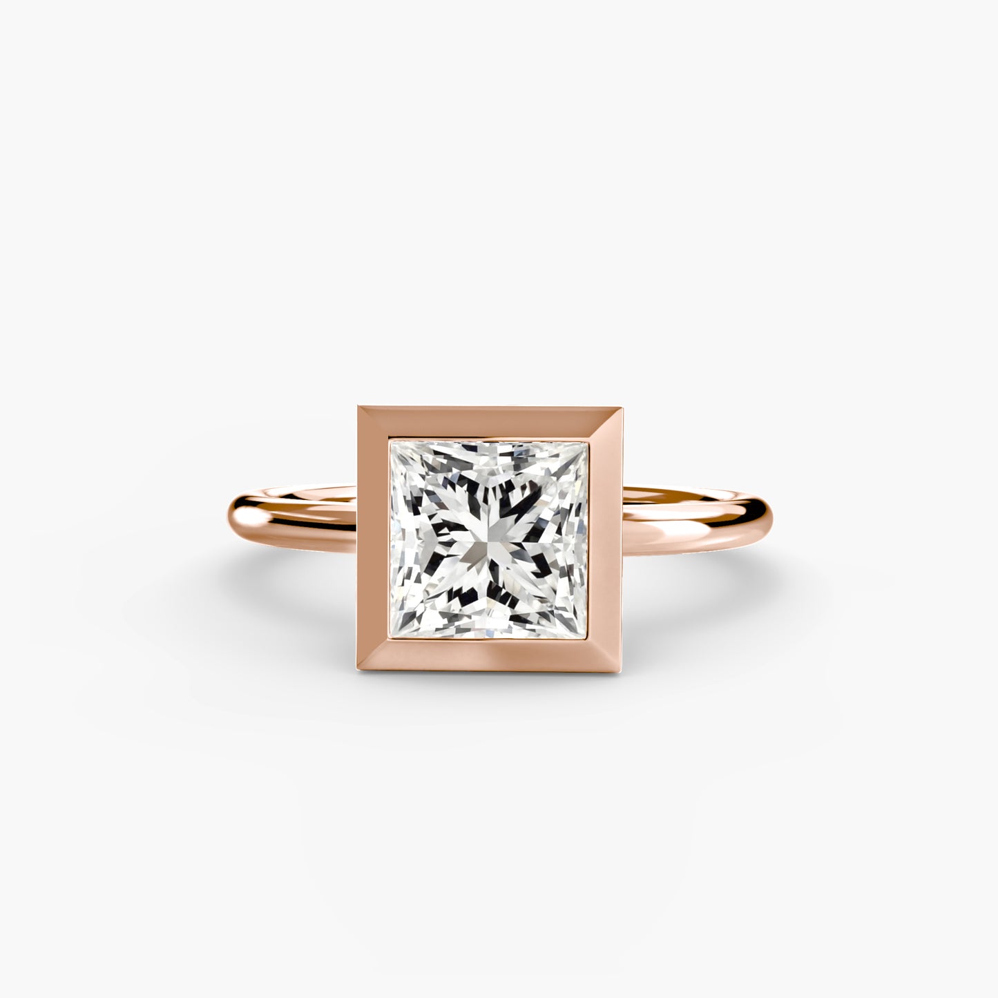 The Bezel Set Solitaire Engagement Ring - setting