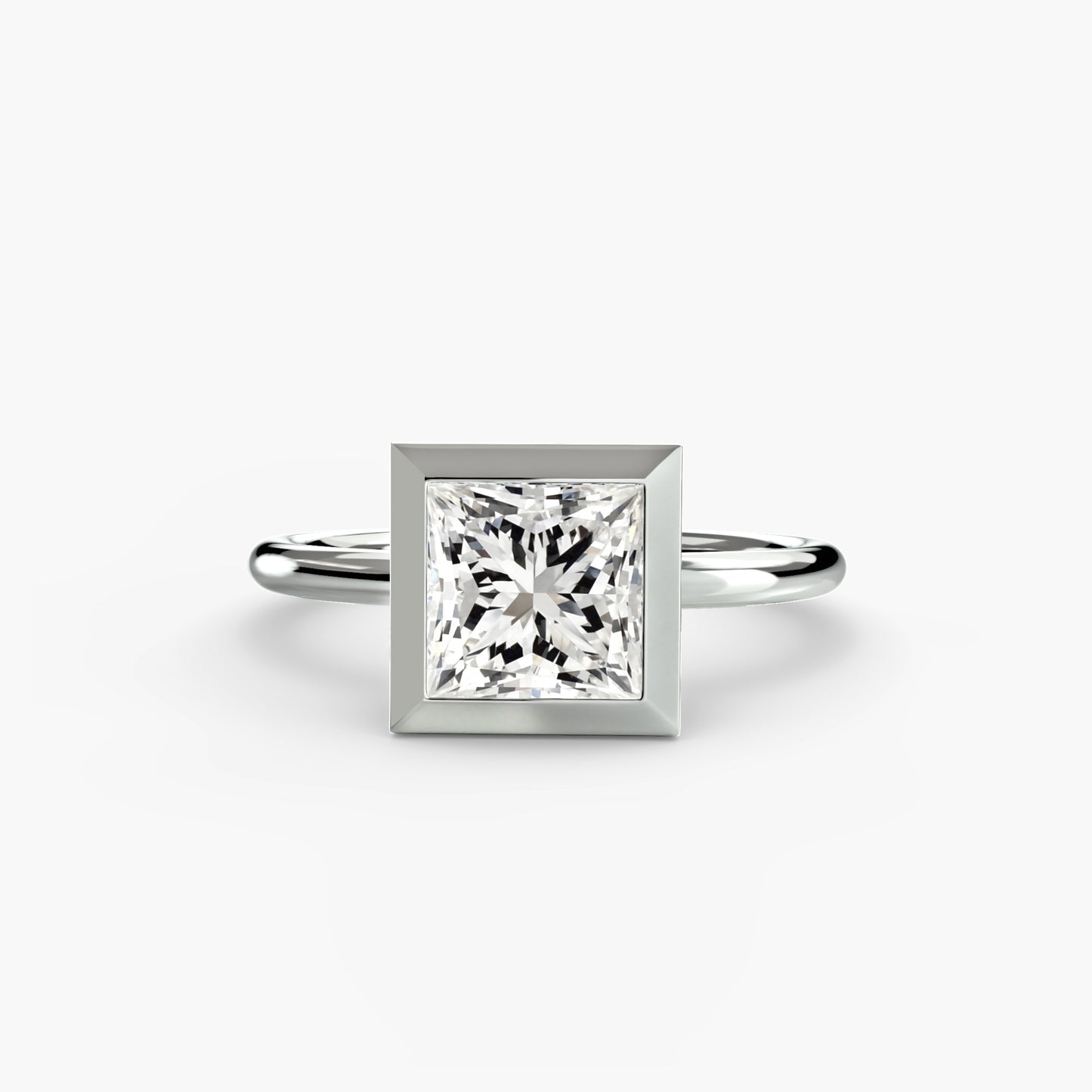 The Bezel Set Solitaire Engagement Ring - setting