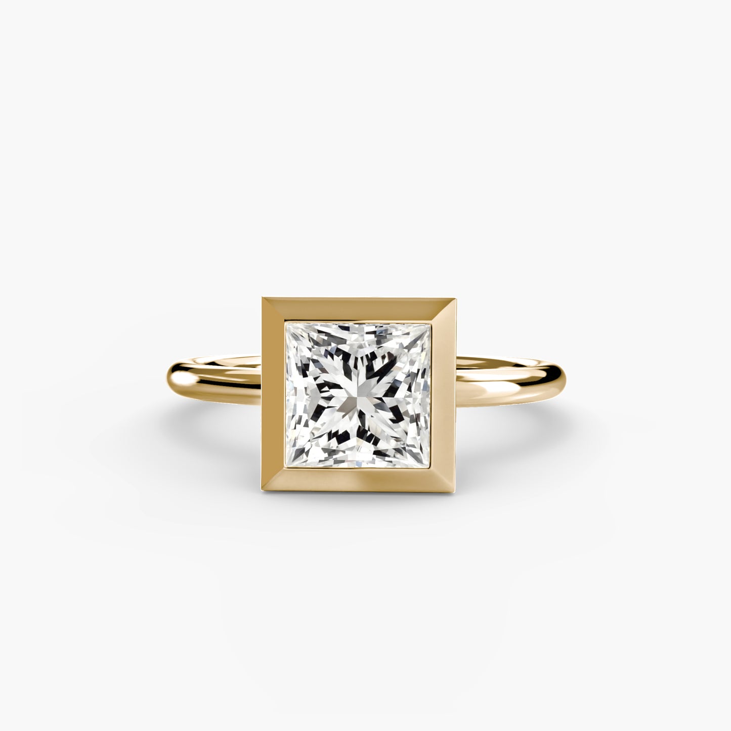 The Bezel Set Solitaire Engagement Ring - setting