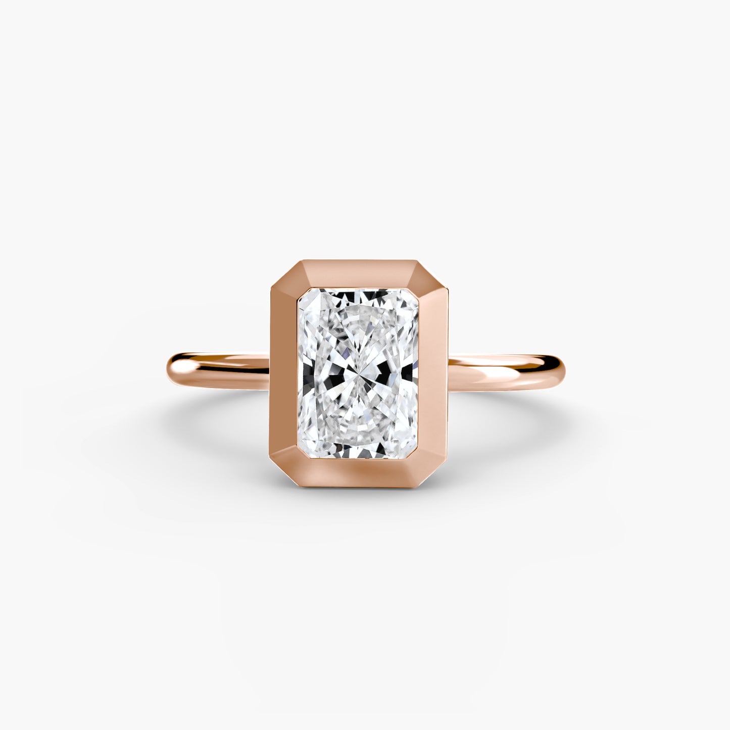 The Bezel Set Solitaire Engagement Ring - setting