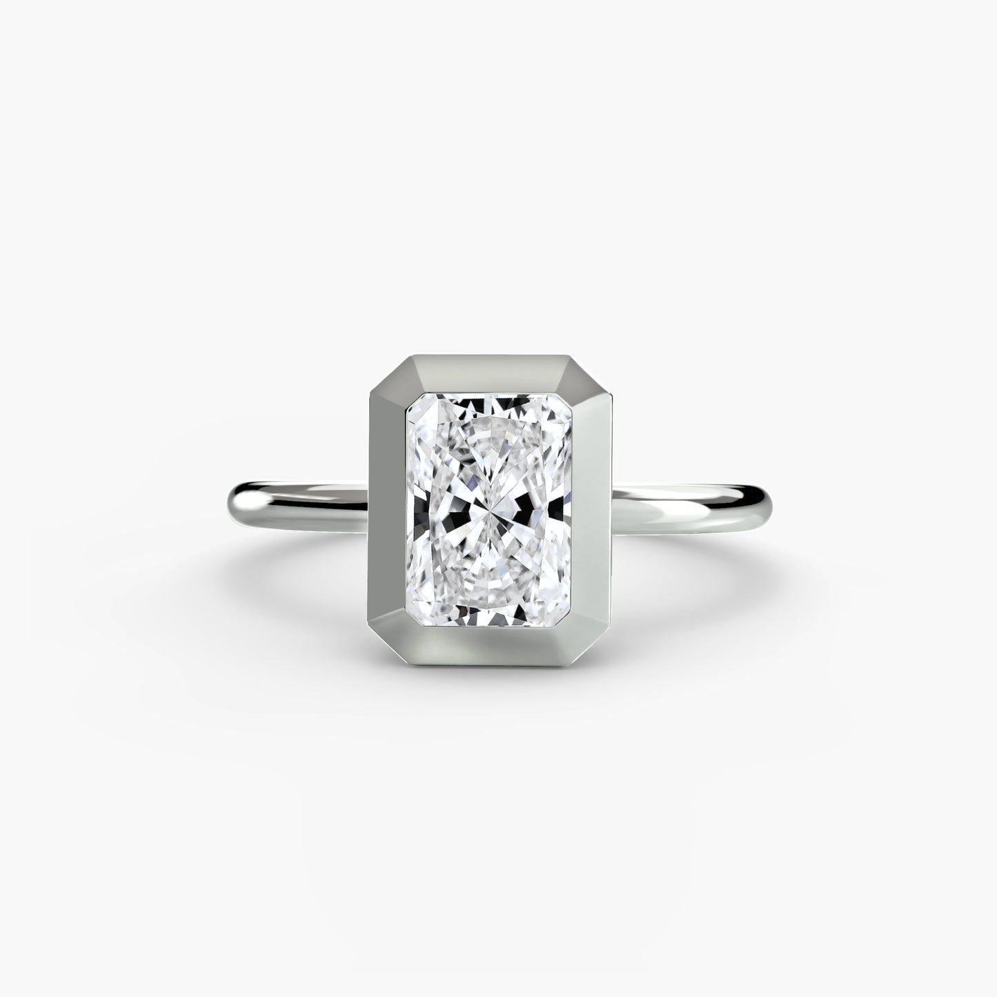 The Bezel Set Solitaire Engagement Ring - setting