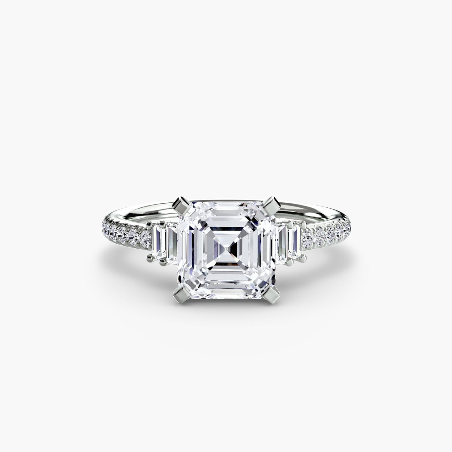 Pierścionek zaręczynowy Solitaire with Pavé 4 - oprawa