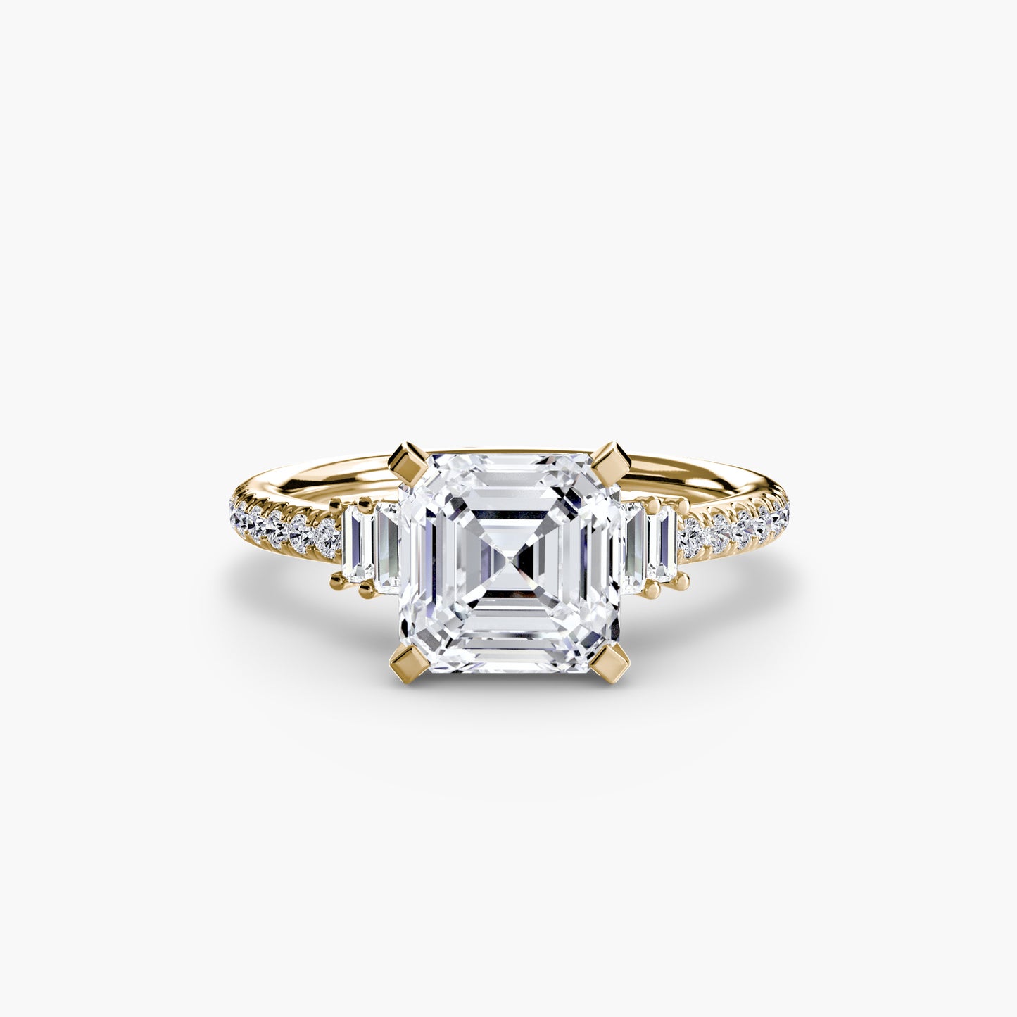 Pierścionek zaręczynowy Solitaire with Pavé 4 - oprawa