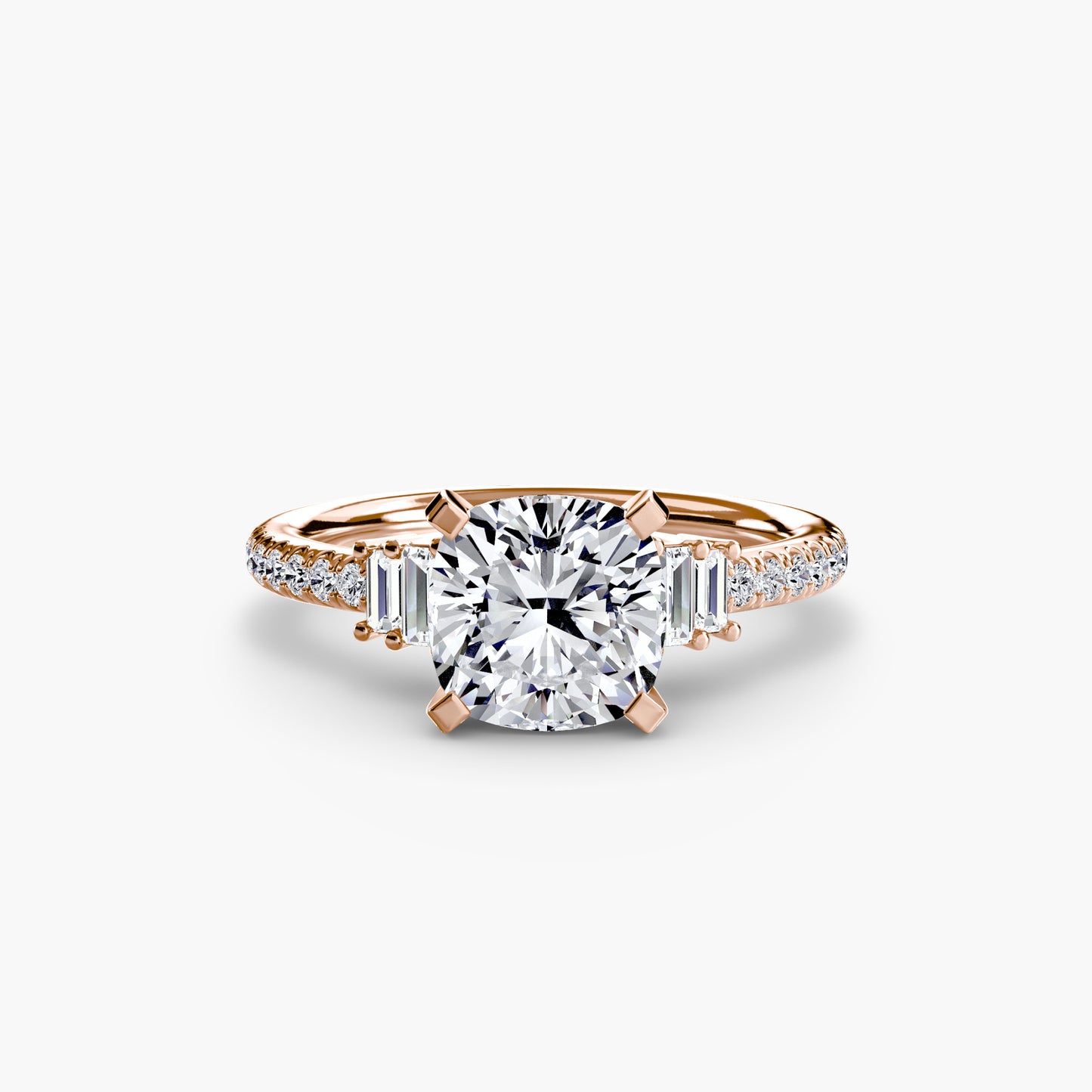 Pierścionek zaręczynowy Solitaire with Pavé 4 - oprawa