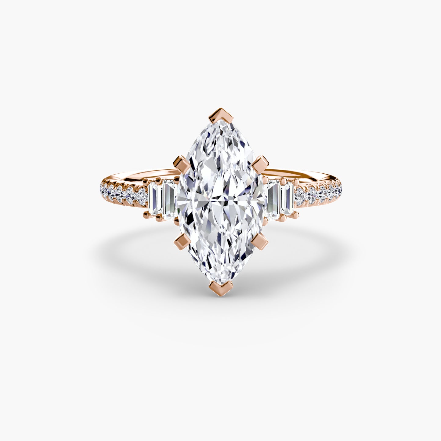 Pierścionek zaręczynowy Solitaire with Pavé 4 - oprawa