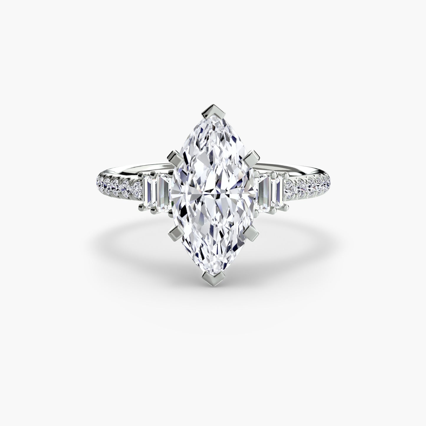Pierścionek zaręczynowy Solitaire with Pavé 4 - oprawa
