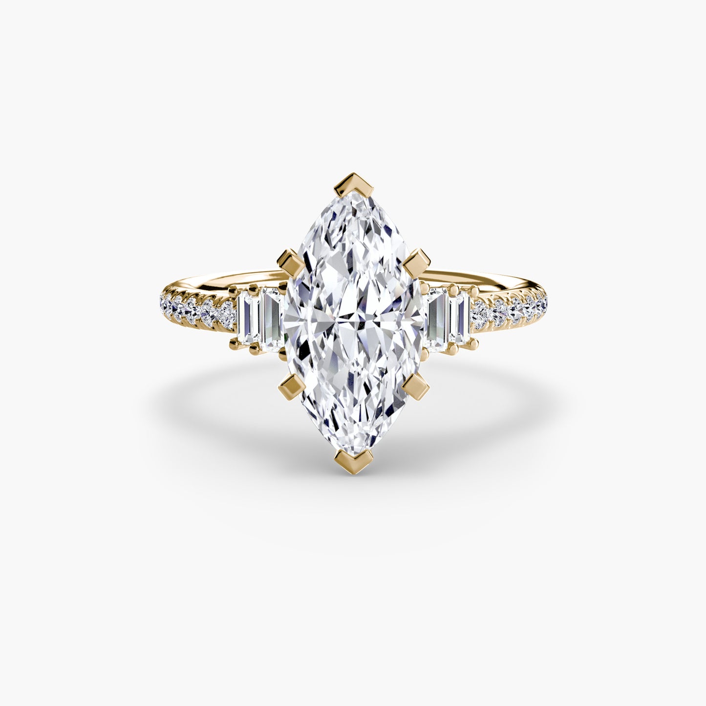 Pierścionek zaręczynowy Solitaire with Pavé 4 - oprawa