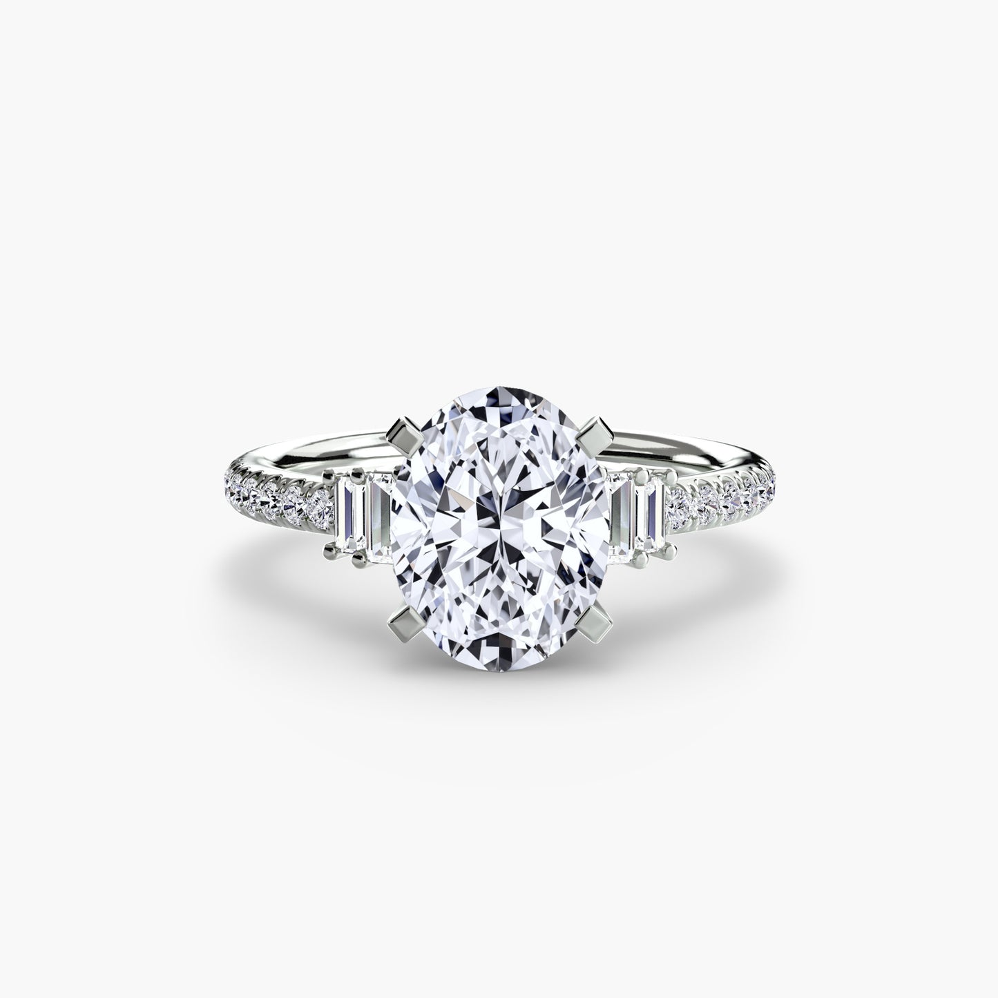 Pierścionek zaręczynowy Solitaire with Pavé 4 - oprawa
