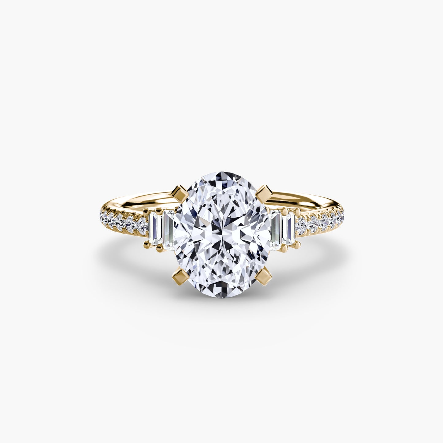Pierścionek zaręczynowy Solitaire with Pavé 4 - oprawa