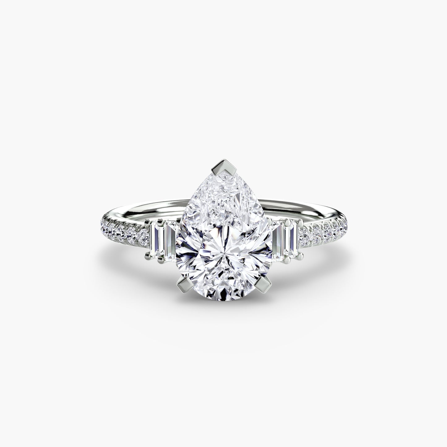 Pierścionek zaręczynowy Solitaire with Pavé 4 - oprawa