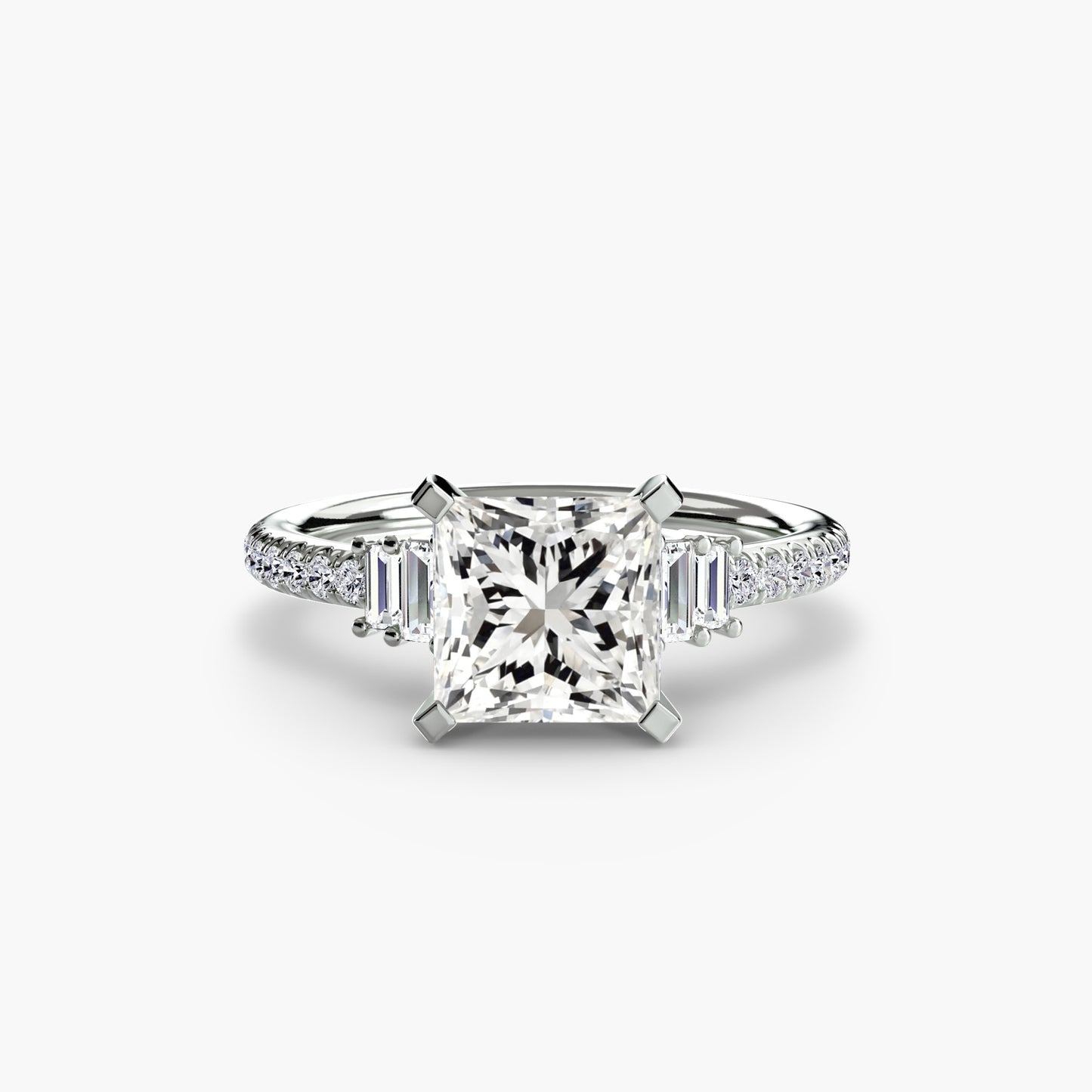 Pierścionek zaręczynowy Solitaire with Pavé 4 - oprawa