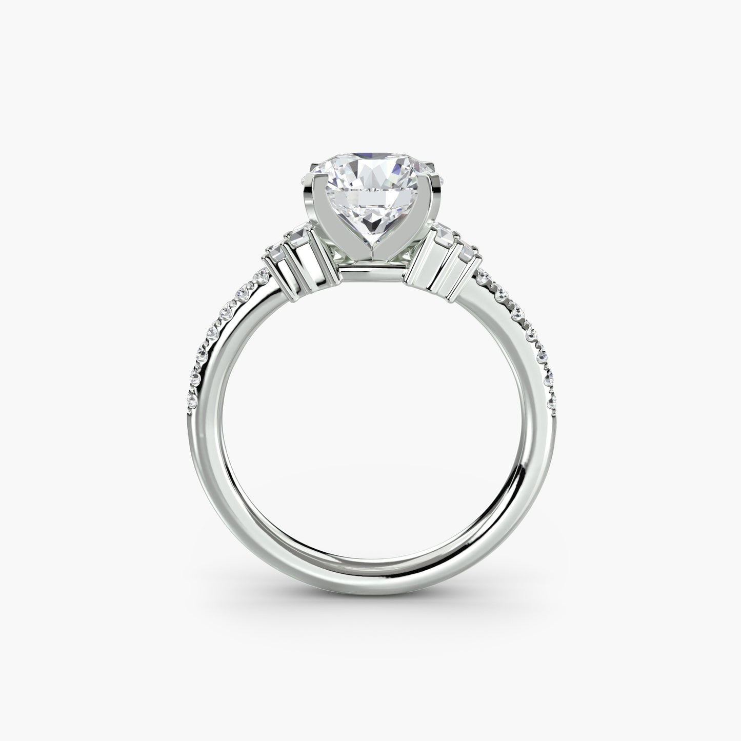 Pierścionek zaręczynowy Solitaire with Pavé 4 - oprawa