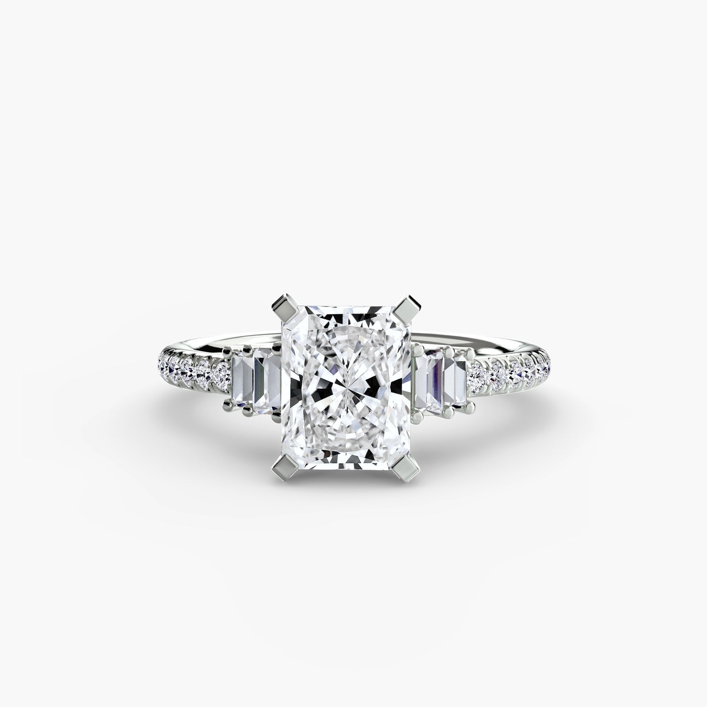 Pierścionek zaręczynowy Solitaire with Pavé 4 - oprawa