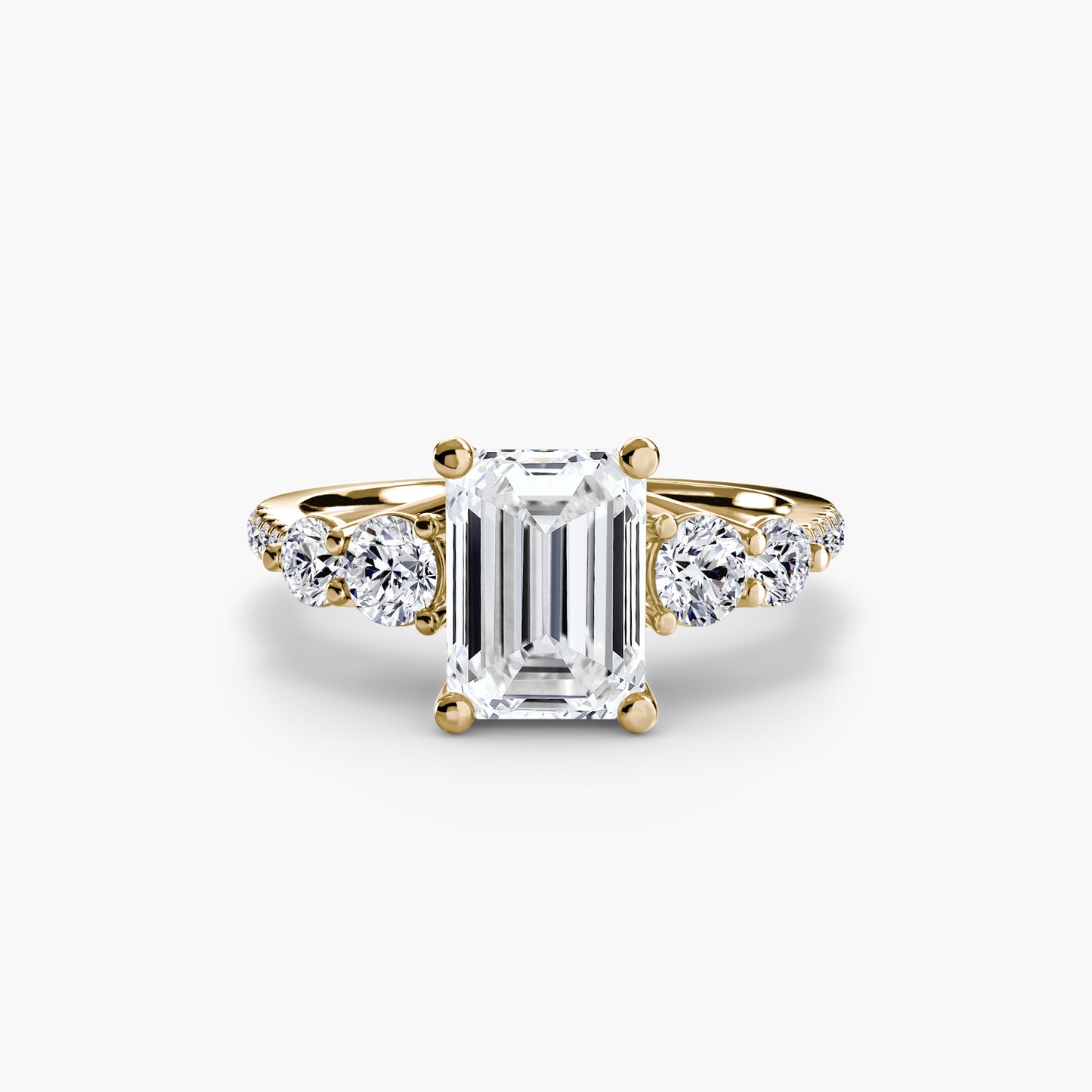 Pierścionek zaręczynowy Five Stone Ring with Pavé Band - oprawa