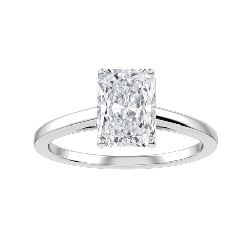 Radiant Lab-grown Diamond Bridal Ring — down
