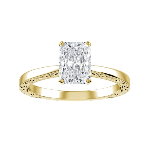 Radiant Lab-grown Diamond Bridal Ring — down