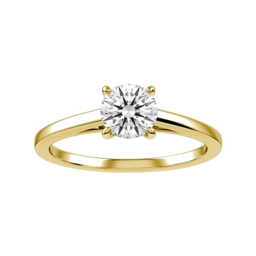 Round Lab-grown Diamond Bridal Ring — down